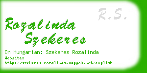 rozalinda szekeres business card